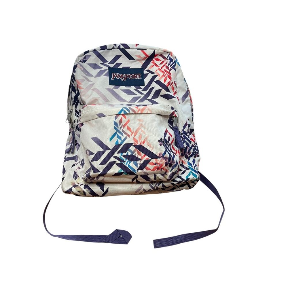 Jansport Superbreak Backpack Abstract Geometric Print Multicolor 42cm x 33cm x 2